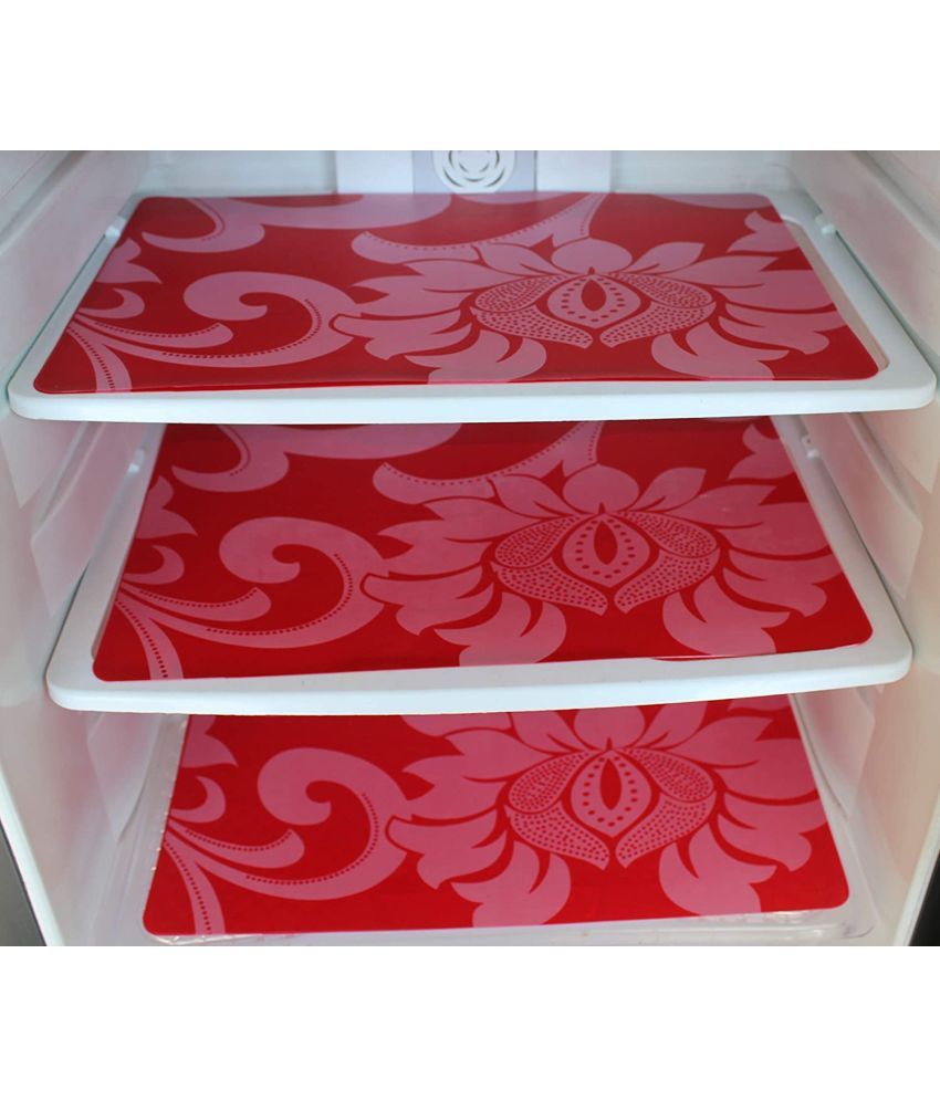     			Revexo - PVC Multicolor Fridge Mats ( Pack of 3 )