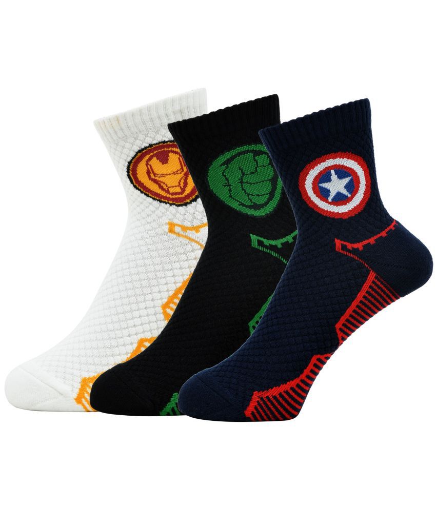     			Balenzia X Marvel - Terry Multicolor Men's Ankle Length Socks ( Pack of 3 )