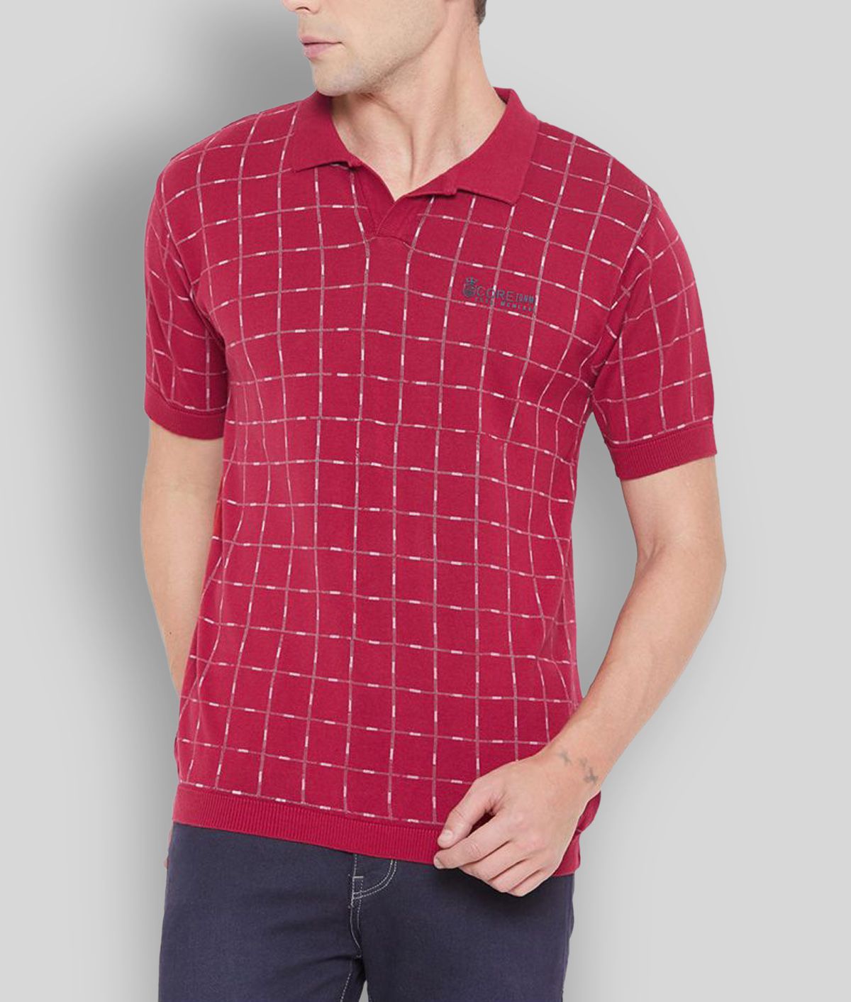     			Duke - Red Cotton Regular Fit Men's Polo T Shirt ( Pack of 1 )