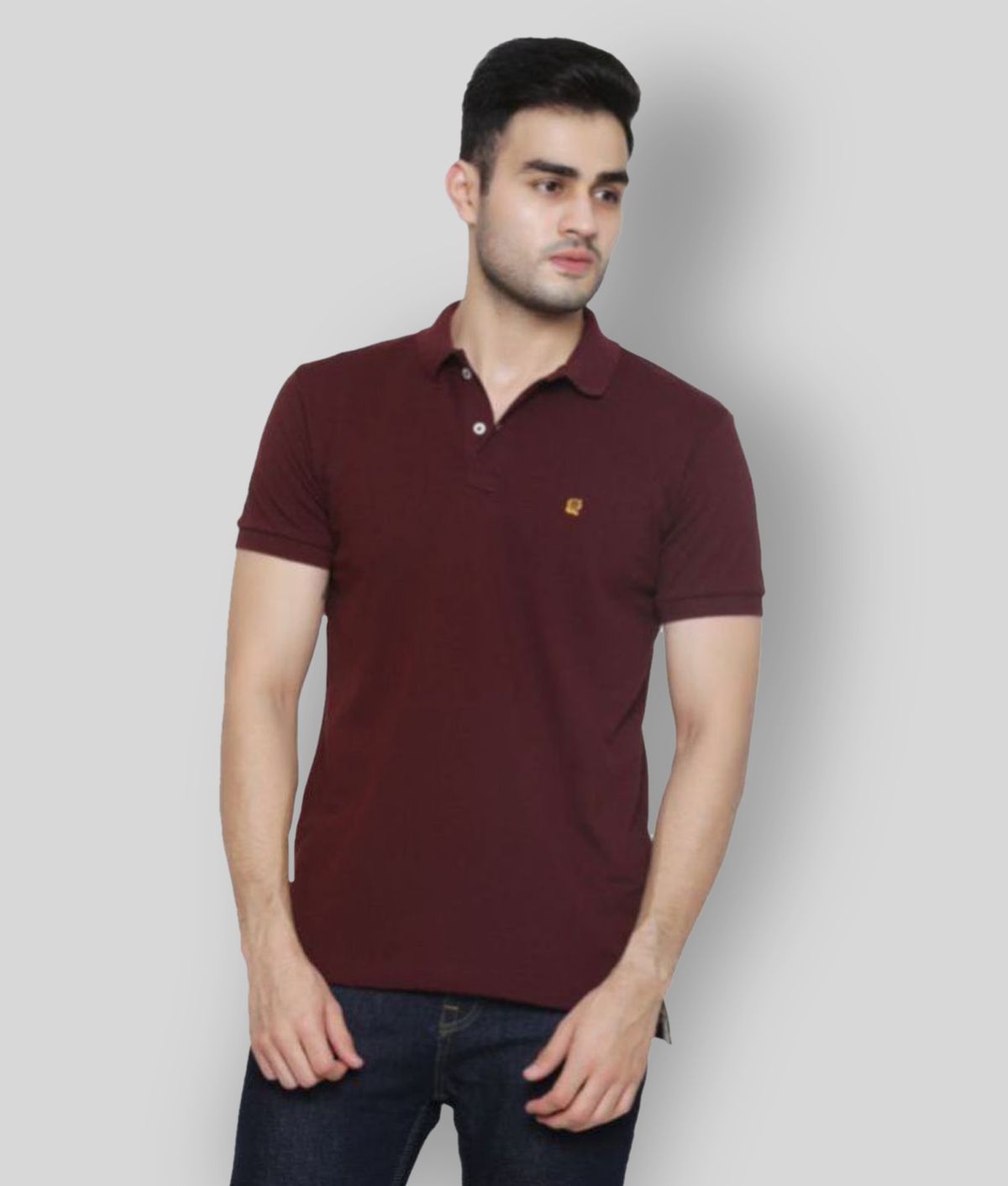     			GENTINO - Brown Cotton Blend Regular Fit Men's Polo T Shirt ( Pack of 1 )