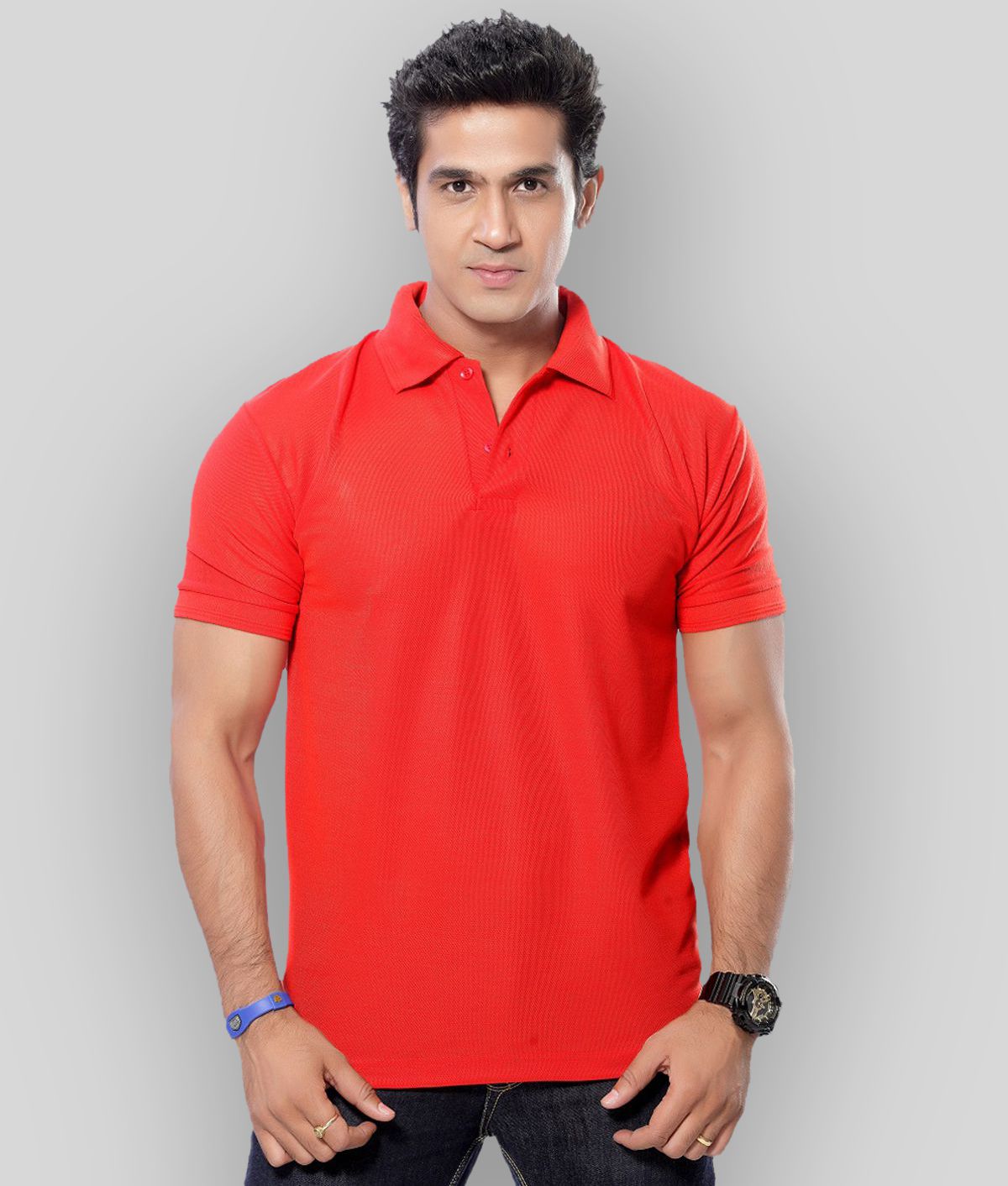     			in365 - Red Cotton Blend Regular Fit Men's Polo T Shirt ( Pack of 1 )