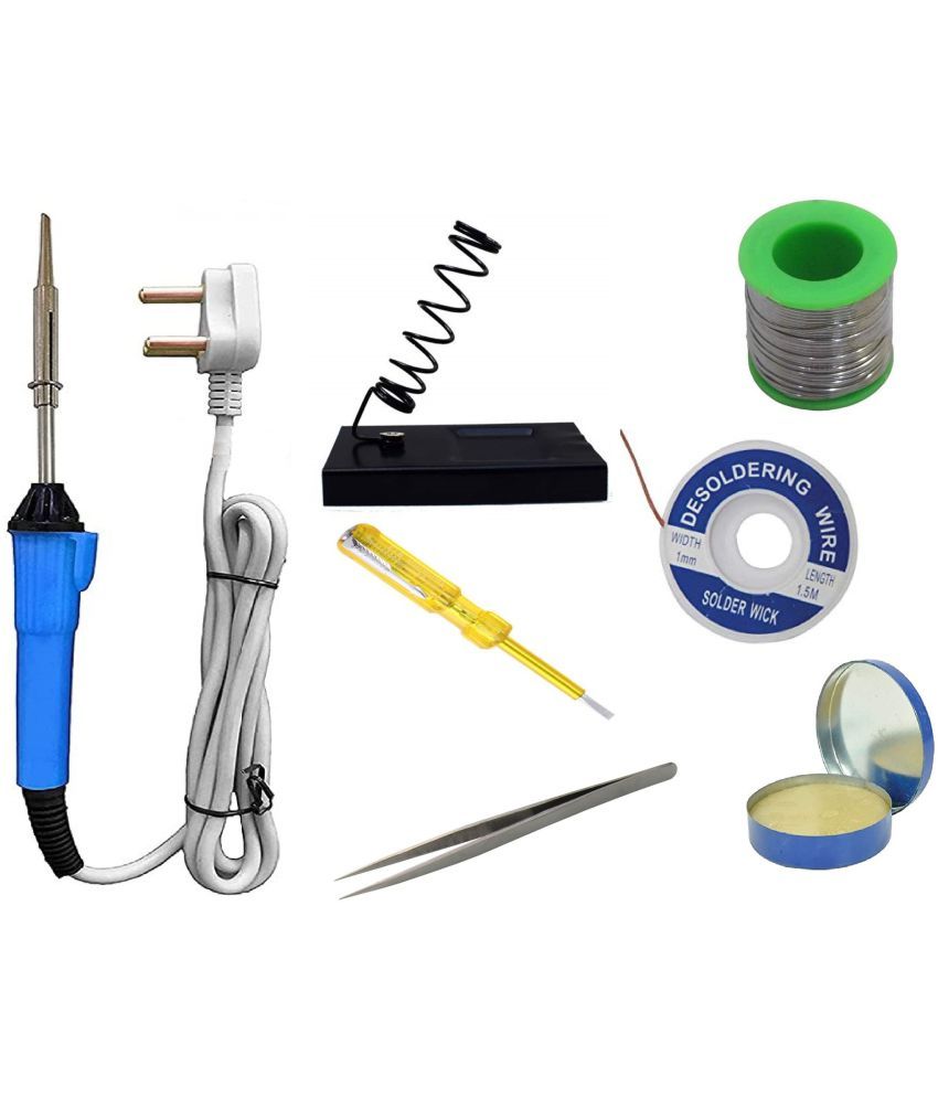 UKOIT (7 in 1) 25Watt Soldering Iron Kit = Iron, Soldering Wire, Flux