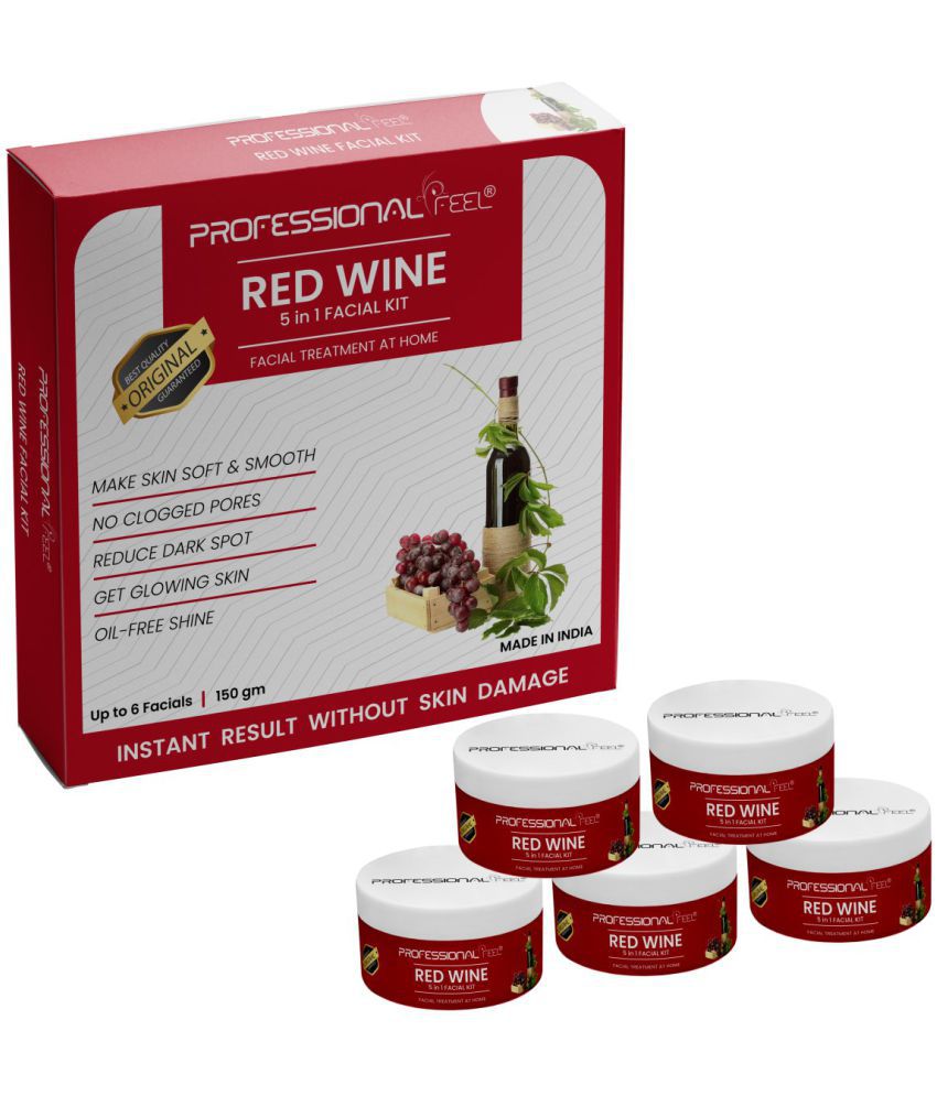     			professional feel WINE Facialkit 5 in 1, Instant Result Without Skin Damage, Facial Kit 150 g