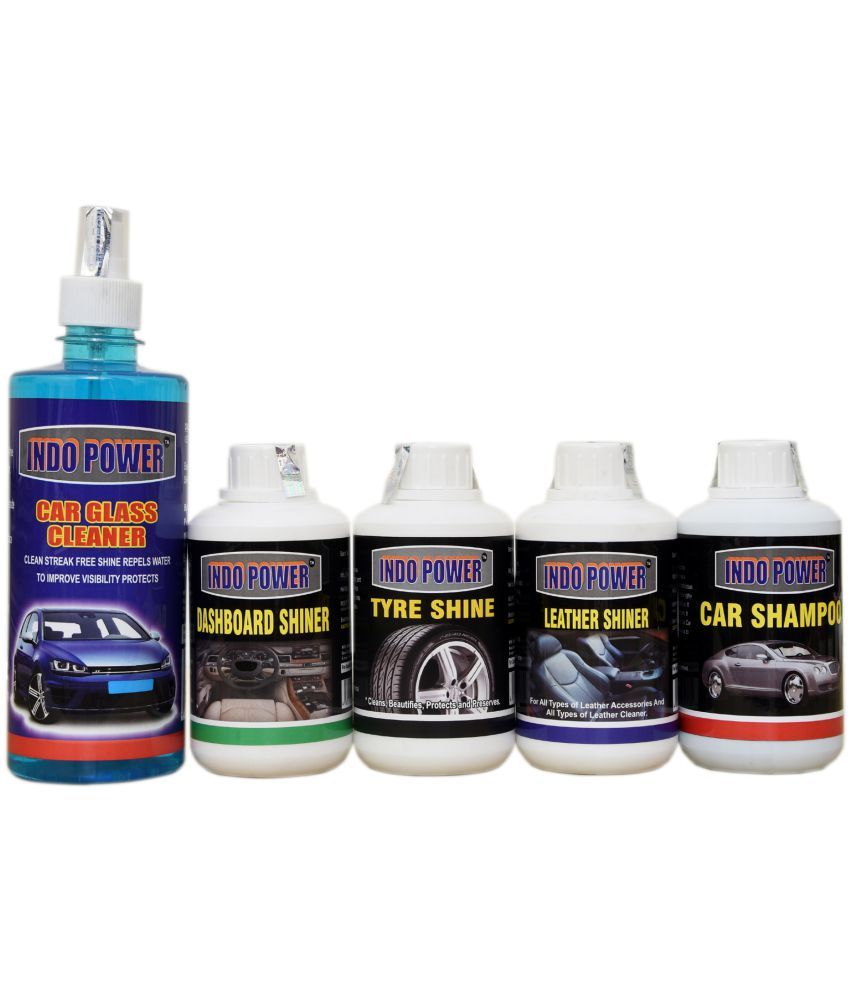 CAR GLASS CLEANER 500ml.+ DASHBOARD SHINER 250ml.+ TYRE SHINER 250ml