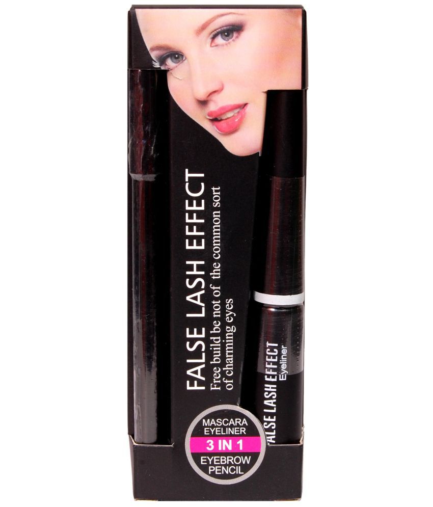     			ClubComfort Liquid Eyeliner, Eyebrow Pencil & Liquid Volumising Mascara Black Pack of 3