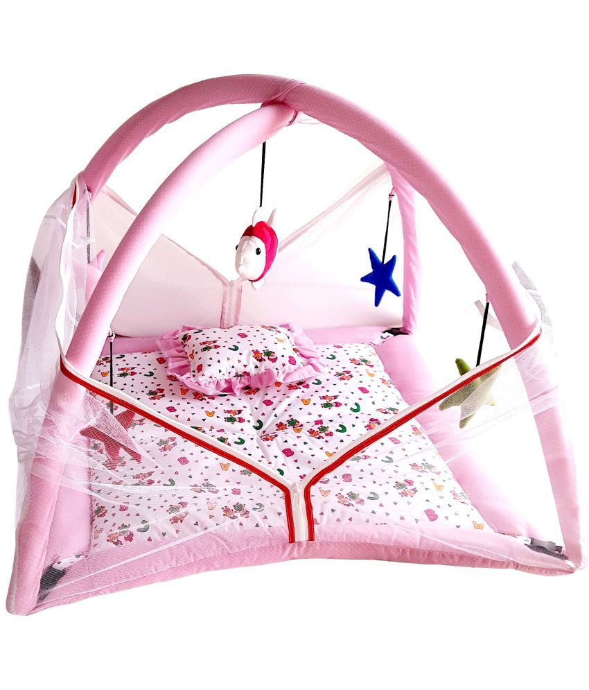     			NAGAR INTERNATIONAL - Nylon Pink Tent Baby Mosquito Net ( Pack of 1 )