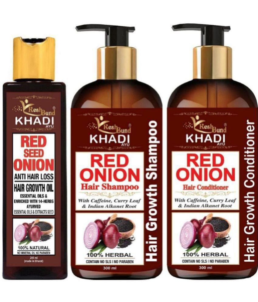 vkeshbund khadi ayu Anti Hair Fall Spa Range with Onion Hair Oil+Onion  Shampoo+Onion Conditioner for Hair Fall Control (3 Items in the set): Buy  vkeshbund khadi ayu Anti Hair Fall Spa Range