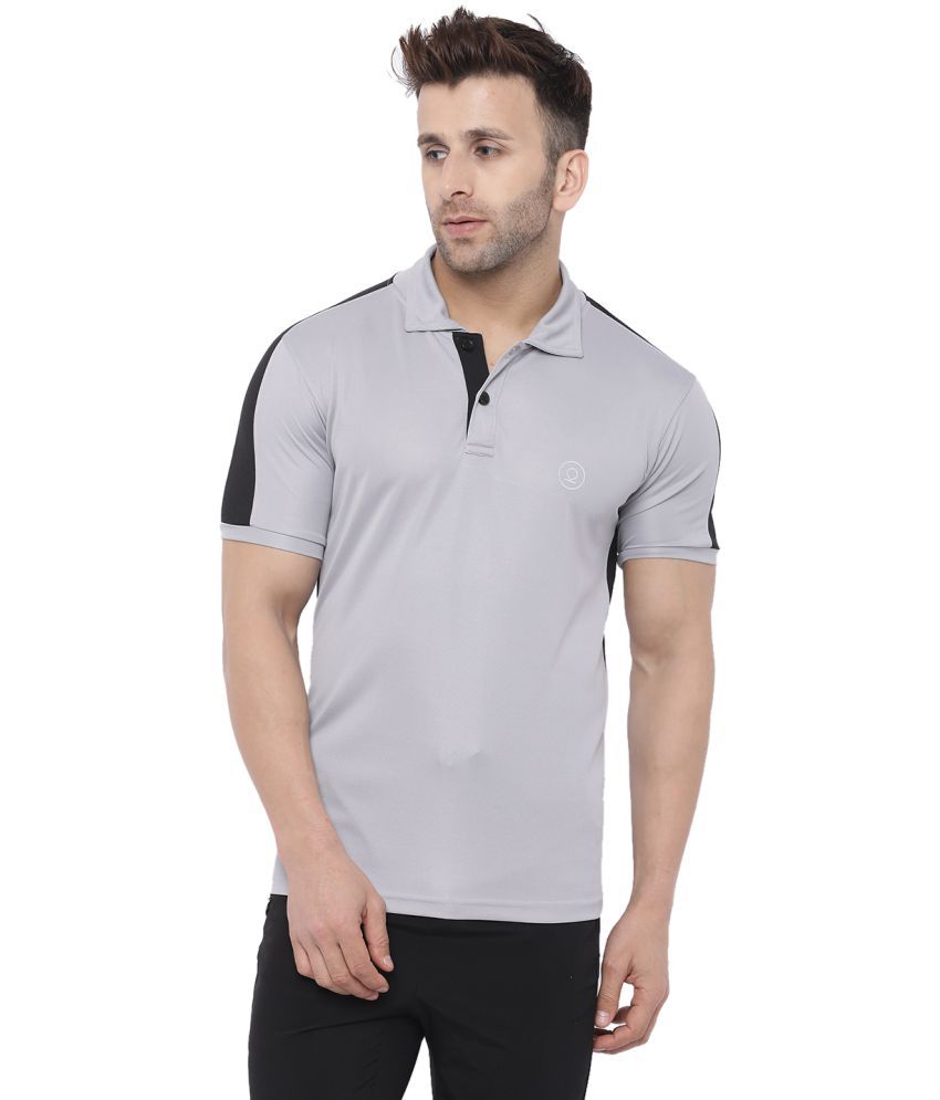     			Chkokko - Polyester Regular Fit Silver Men's Sports Polo T-Shirt ( Pack of 1 )