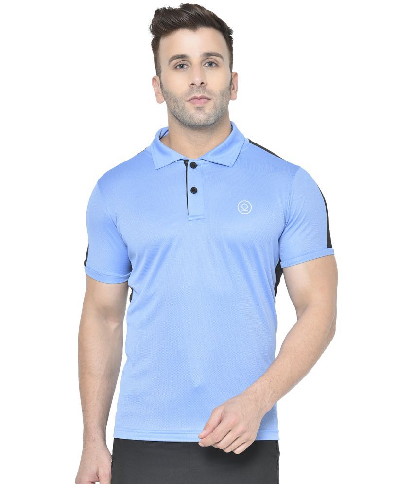     			Chkokko - Polyester Regular Fit Sky Blue Men's Sports Polo T-Shirt ( Pack of 1 )