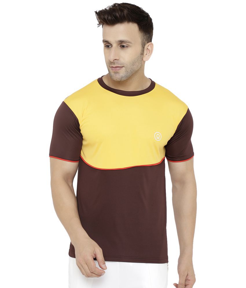    			Chkokko - Polyester Regular Fit Yellow Men's Sports T-Shirt ( Pack of 1 )