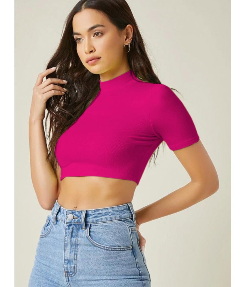     			Dream Beauty Fashion - Pink Polyester Women's Crop Top ( Pack of 1 )