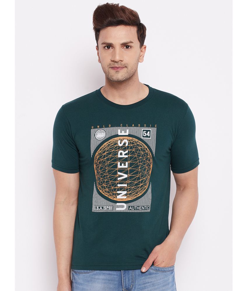     			Lycos - Cotton Blend Regular Fit Green Men's T-Shirt ( Pack of 1 )
