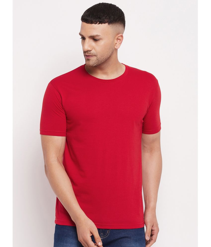     			Lycos - Cotton Blend Regular Fit RED Men's T-Shirt ( Pack of 1 )