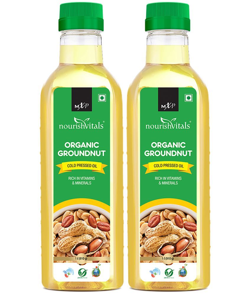 NourishVitals Organic Groundnut, Cold Pressed Oil, Rich In Vitamins