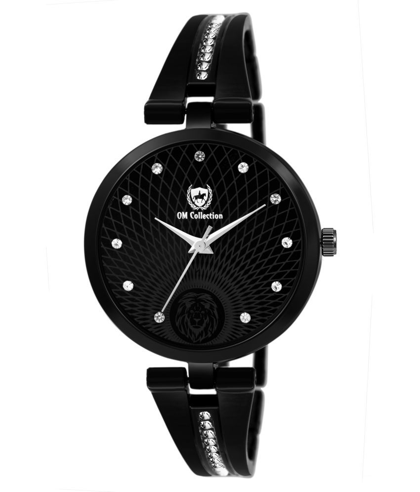 Om Collection - Black Metal Analog Womens Watch