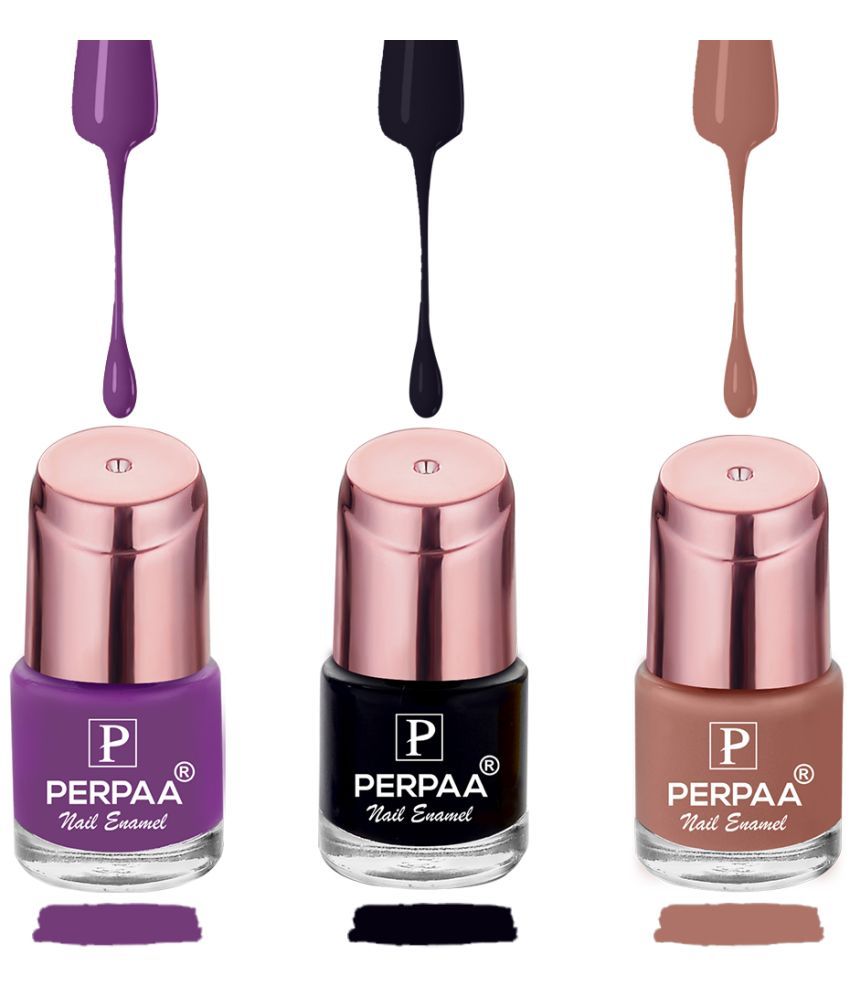     			Perpaa Perpaa Nail Polish Plum Glossy Pack of 3 200 mL