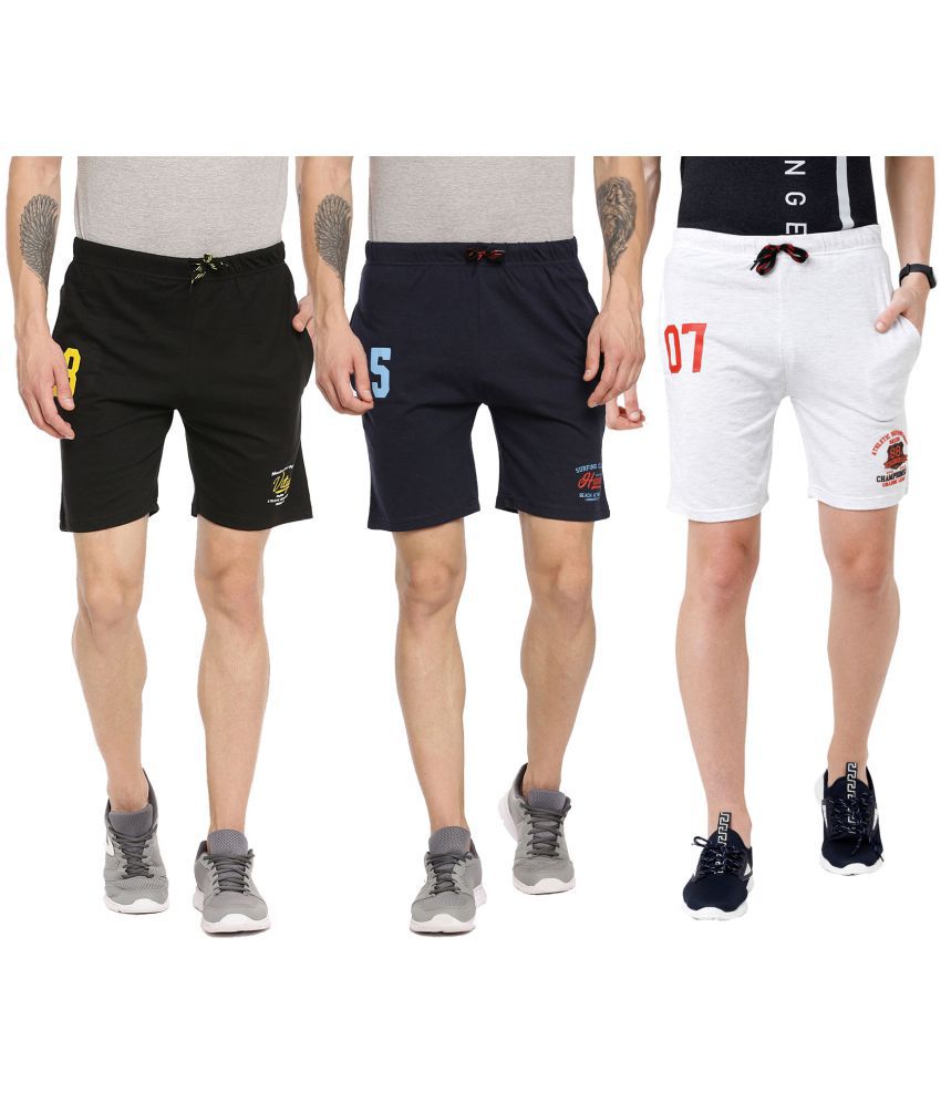     			Ardeur - Cotton Blend Multicolor Men's Shorts ( Pack of 3 )