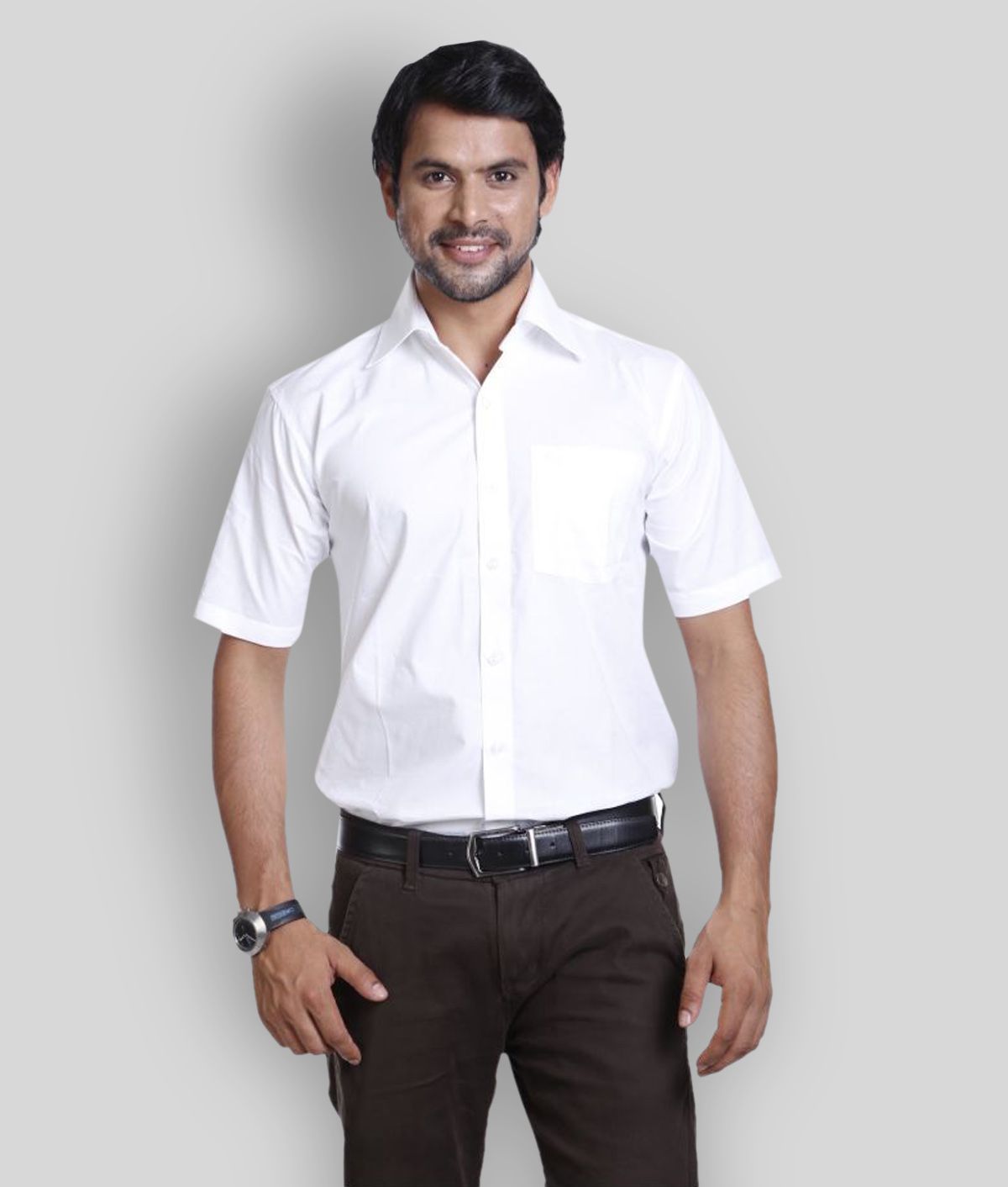     			CIVIS - White Cotton Regular Fit Men's Formal Shirt (Pack of 1)