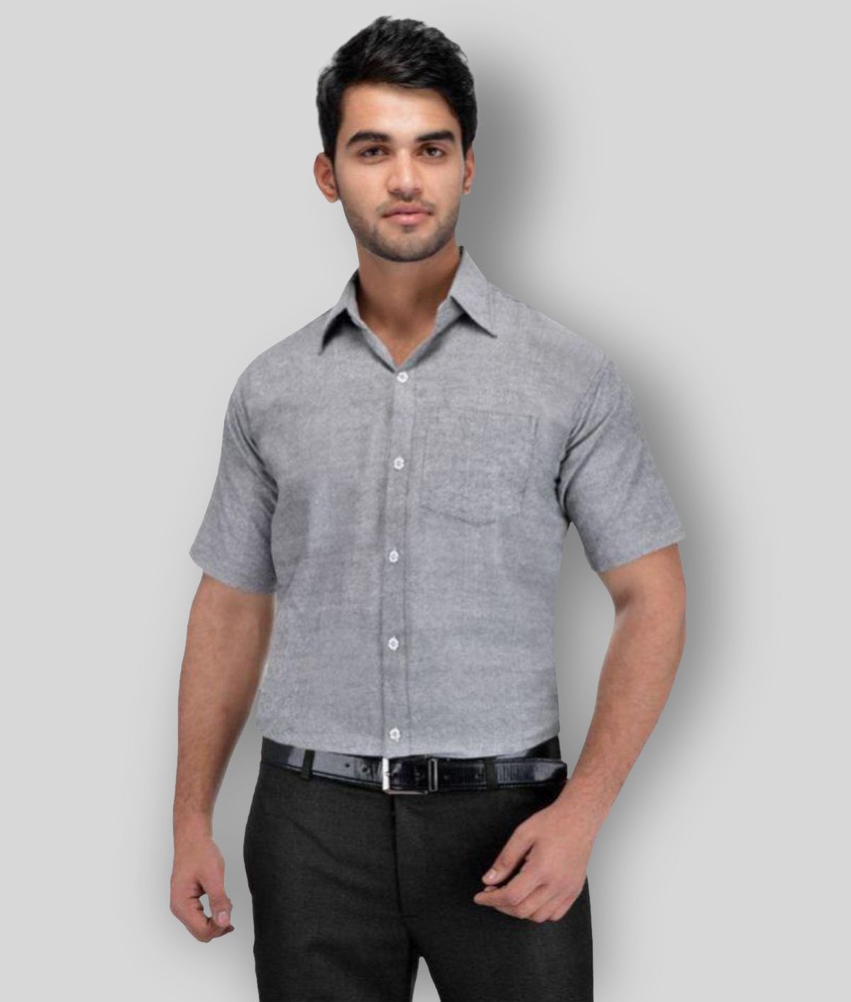     			DESHBANDHU DBK - Grey Cotton Regular Fit Men's Formal Shirt (Pack of 1)