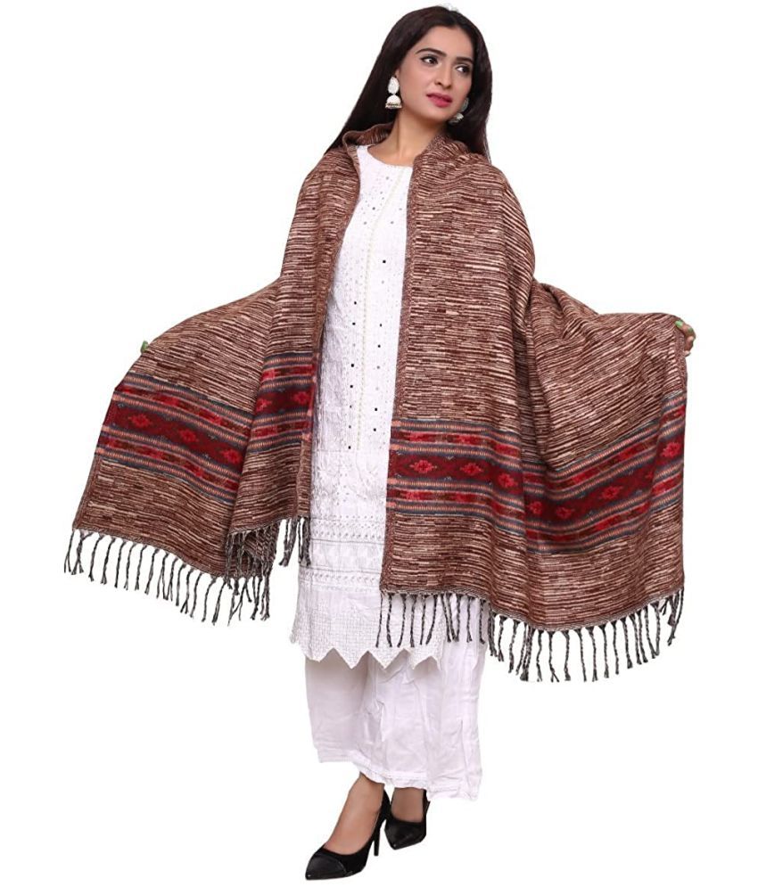     			new india trends Brown Shawl - Single