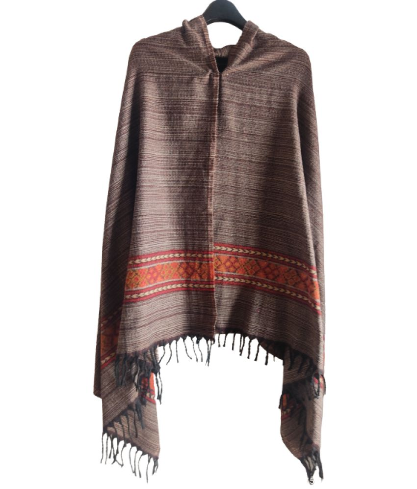     			new india trends Brown Shawl - Single