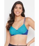 Clovia Nylon Lightly Padded Women's T-Shirt Bra ( Blue )