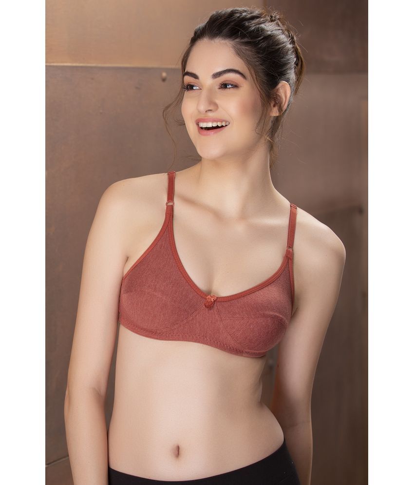     			Clovia 100% Cotton Non Padded Women's Everyday Bra ( Brown )