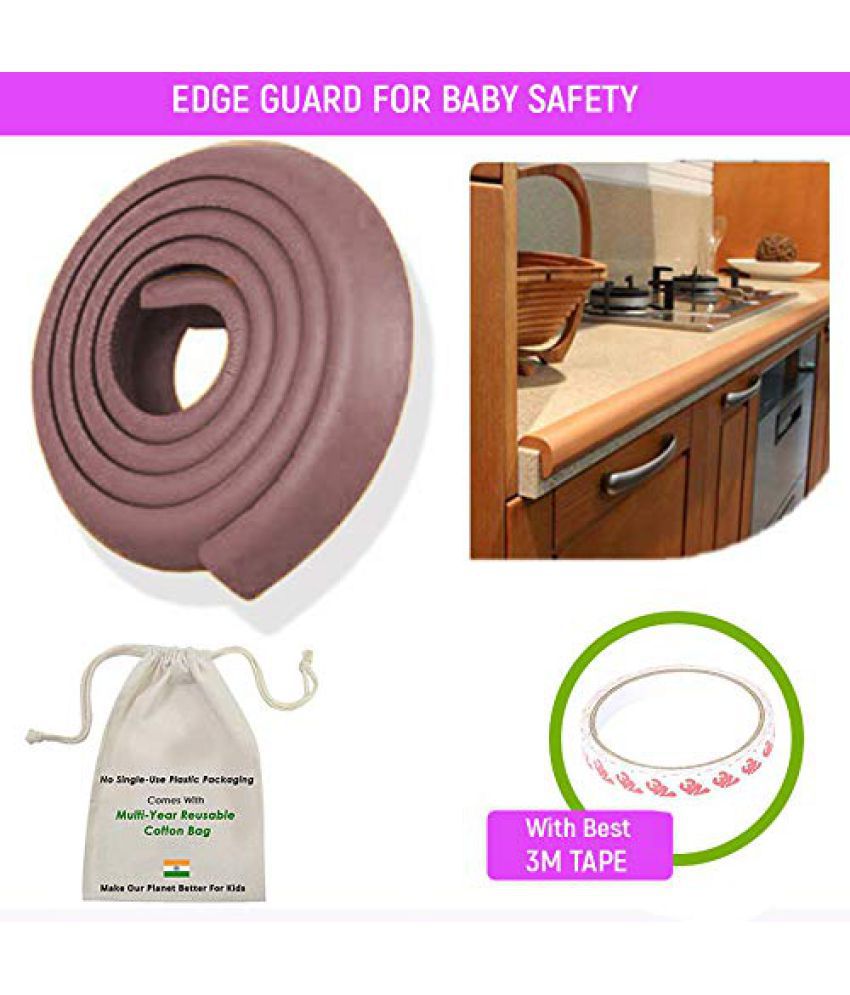     			SAFE-O-KID Brown Polystyrene Edge Guard ( 2 pcs )