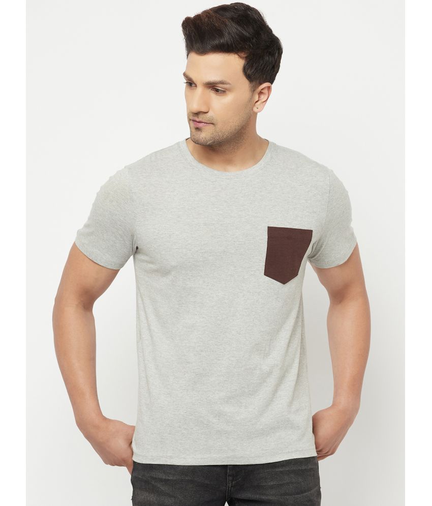     			Glito - Cotton Blend Regular Fit Grey Men's T-Shirt ( Pack of 1 )