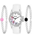 Mikado - White Leather Analog Womens Watch