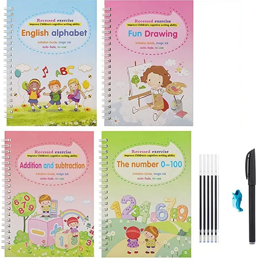 Magic Book for Kids Practice Handwriting English Reusable Magical Ink  Tracing Letter Writing Book at Rs 99/piece, Educational Toys in Bhiwandi