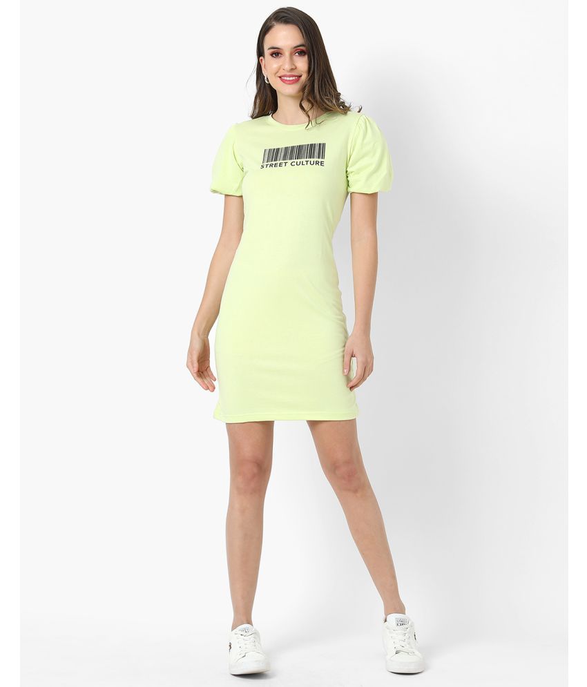     			Campus Sutra - Cotton Green Women's T-shirt Dress ( Pack of 1 )