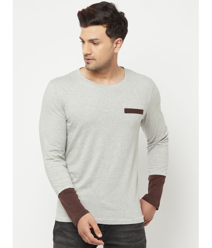     			Glito - Cotton Blend Regular Fit Grey Men's T-Shirt ( Pack of 1 )
