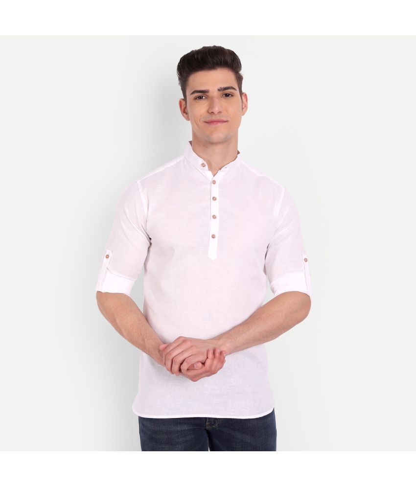     			Vida Loca - White Cotton Slim Fit Men's Casual Shirt ( Pack of 1 )