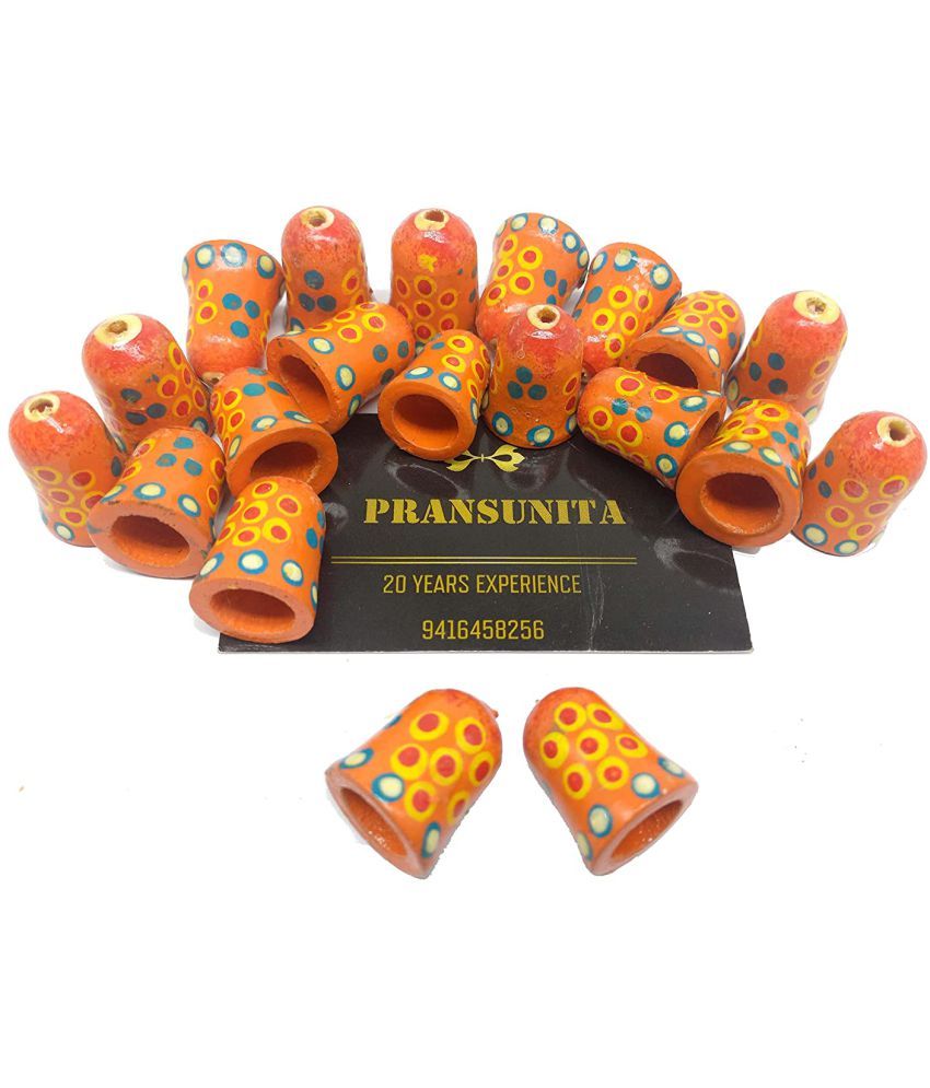     			PRANSUNITA Wooden Bells Beads (2.5 cm) Used for Art and Crafts, Dresses, Beading, Pendant Jewellery Making, DIY Crafts & School Project etc. Pack of 20