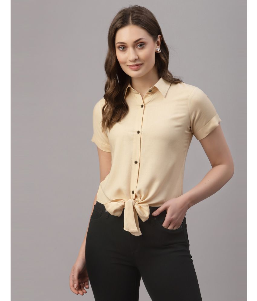     			Selvia Beige Rayon Shirt - Single