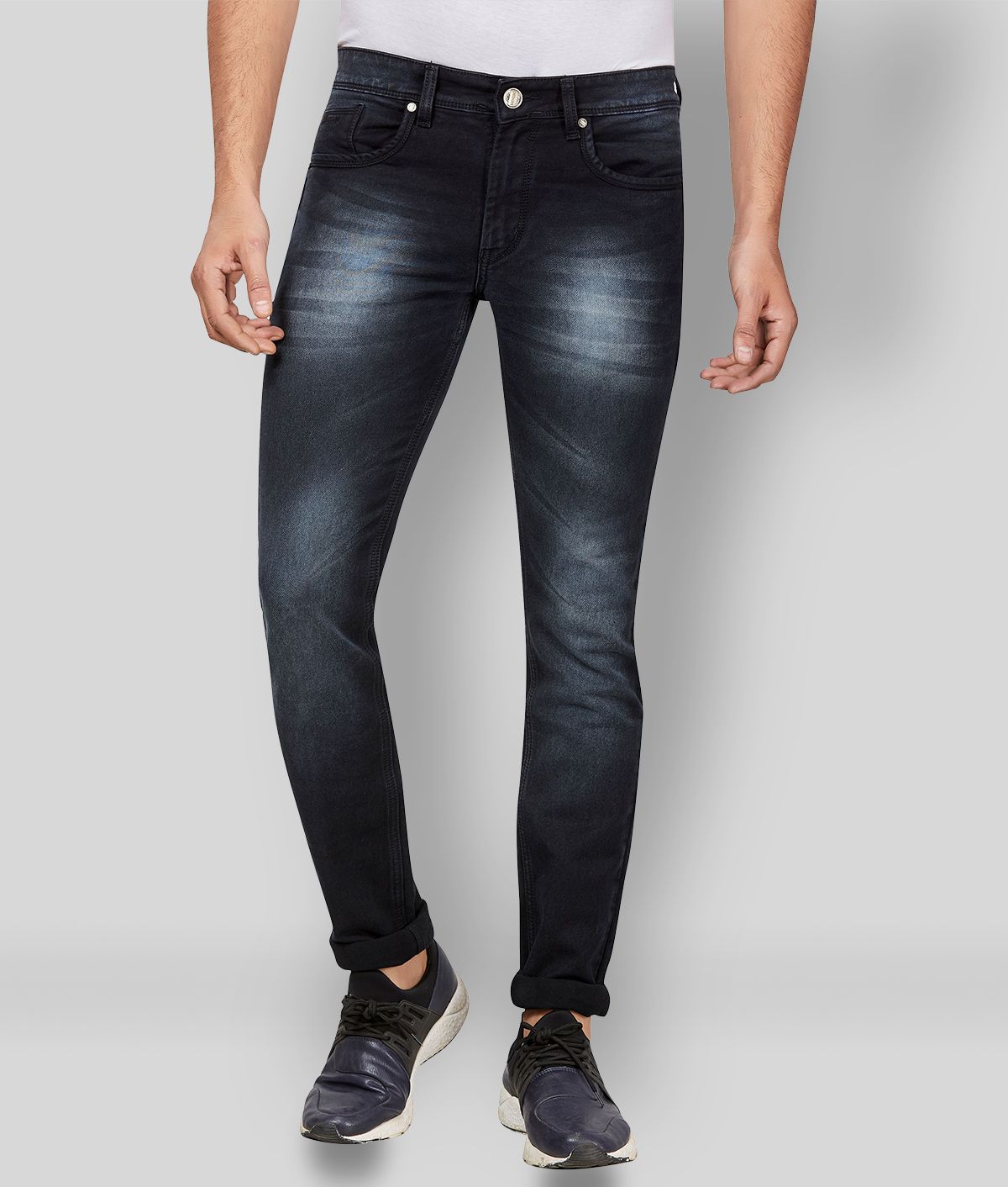 Hasasi Denim - Black 100% Cotton Regular Fit Men's Jeans ( Pack of 1 )