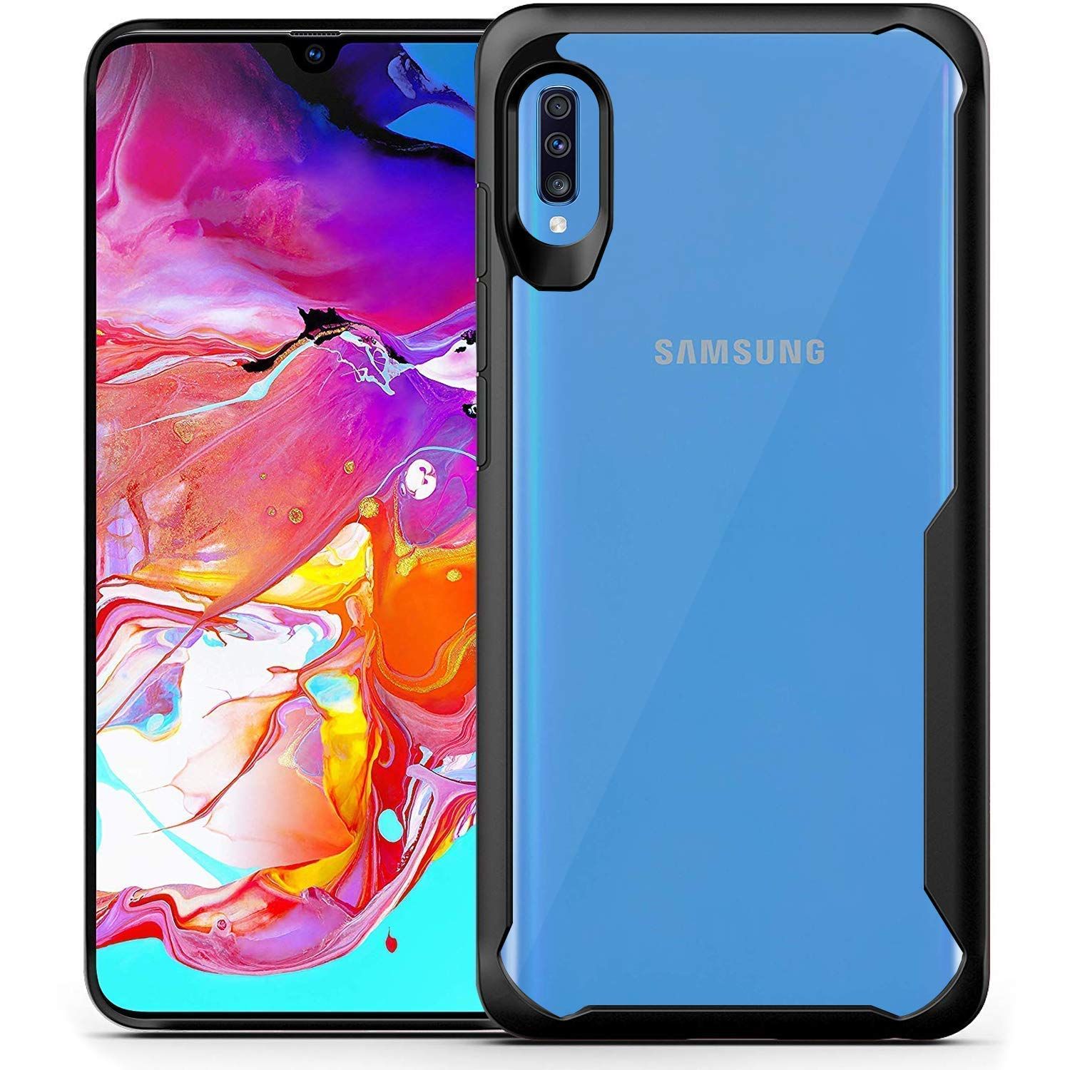     			Kosher Traders - Black Bumper Cases Compatible For Samsung Galaxy A50S ( Pack of 1 )