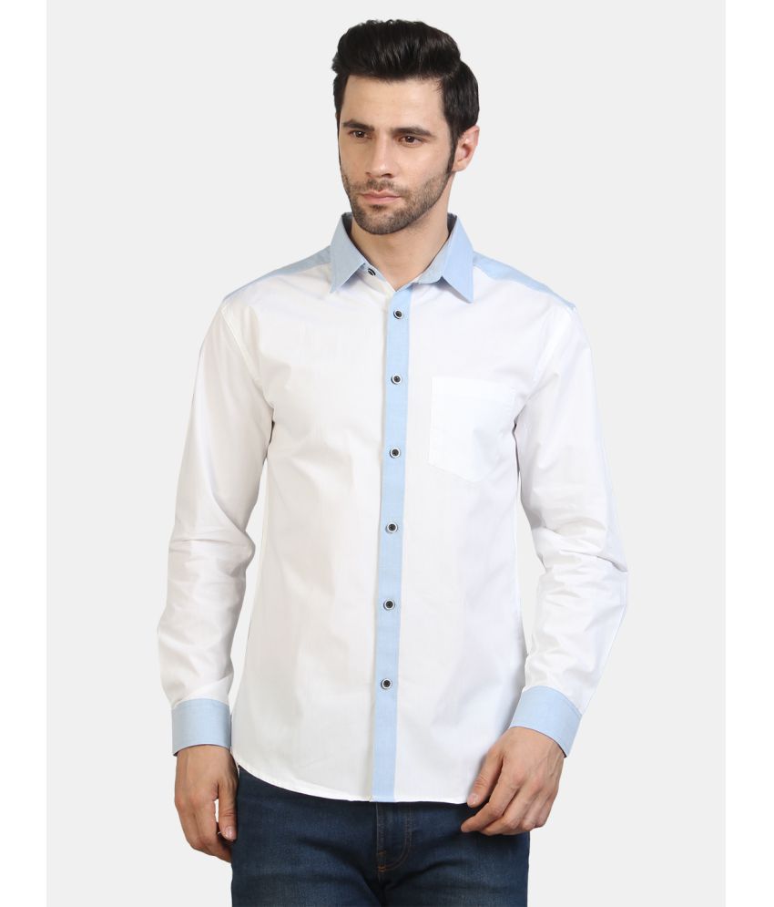     			Life Roads - White 100% Cotton Slim Fit Men's Casual Shirt ( Pack of 1 )