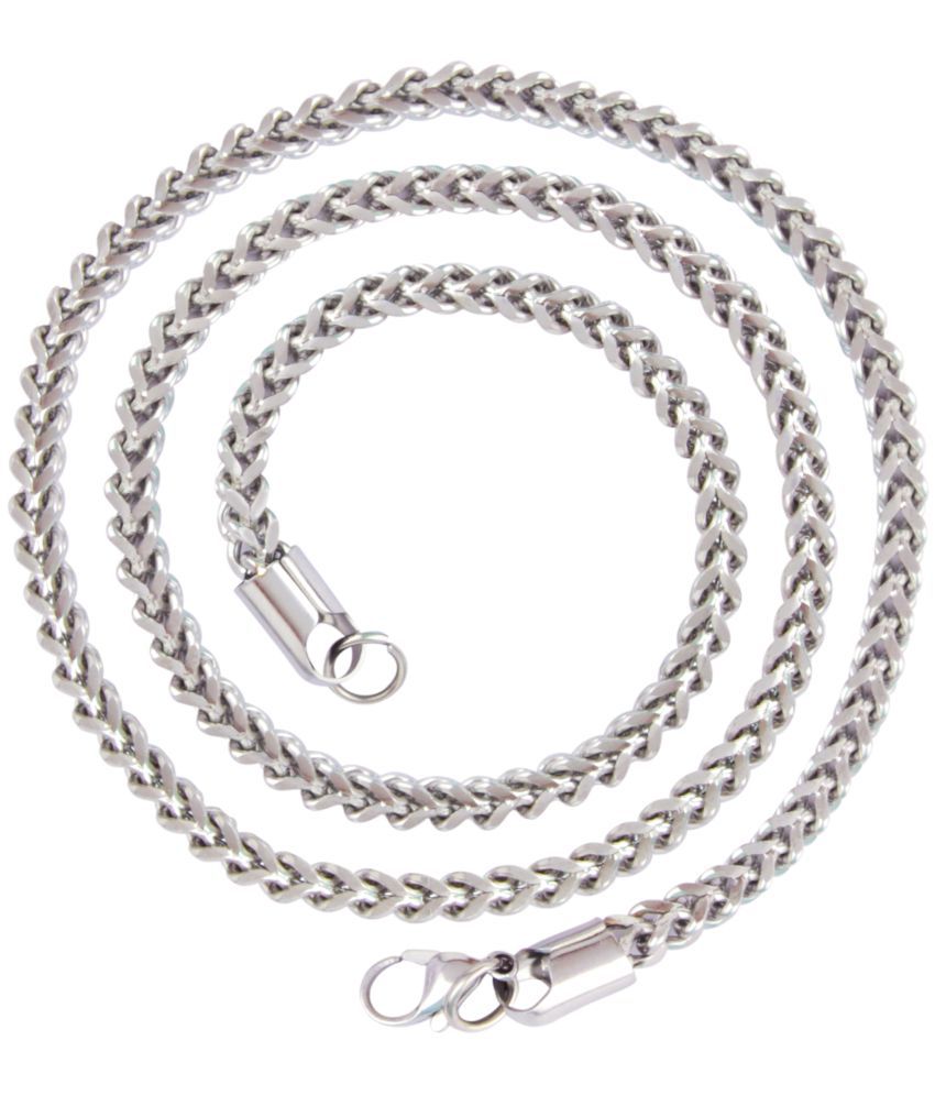     			Fashion Frill Limited Edition Double Tone Silver Chain For Men /Boy