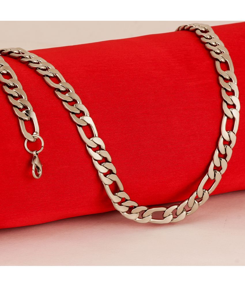     			FASHION FRILL Silver Plated Stainless Steel Chain ( Pack of 1 )