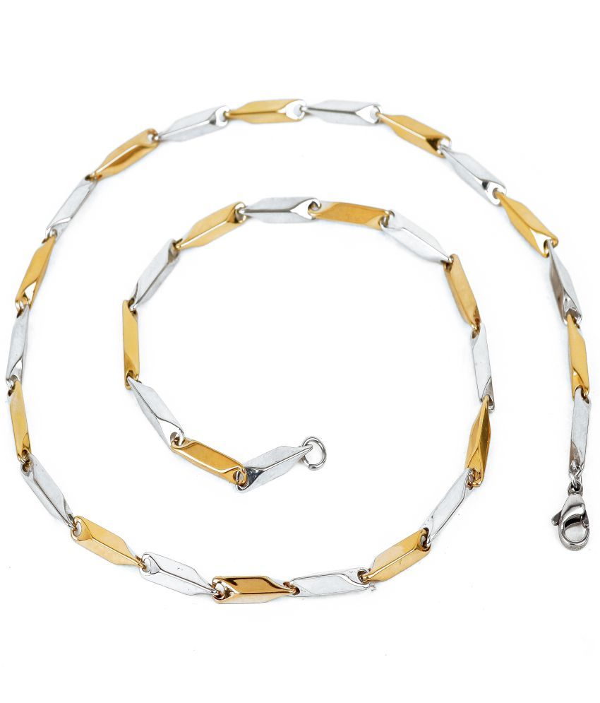     			FASHION FRILL Gold Plated Stainless Steel Chain ( Pack of 1 )