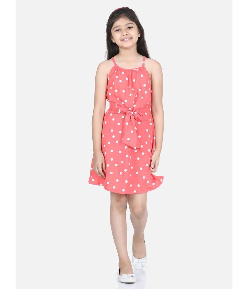     			StyleStone - Pink Polyester Girls Fit And Flare Dress ( Pack of 1 )