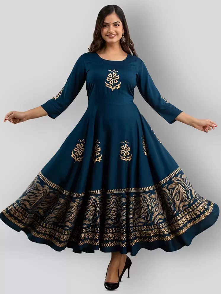 Jamboree Yellow and Blue Cotton Anarkali Suit Dress Material Price in India  - Buy Jamboree Yellow and Blue Cotton Anarkali Suit Dress Material Online  at Snapdeal