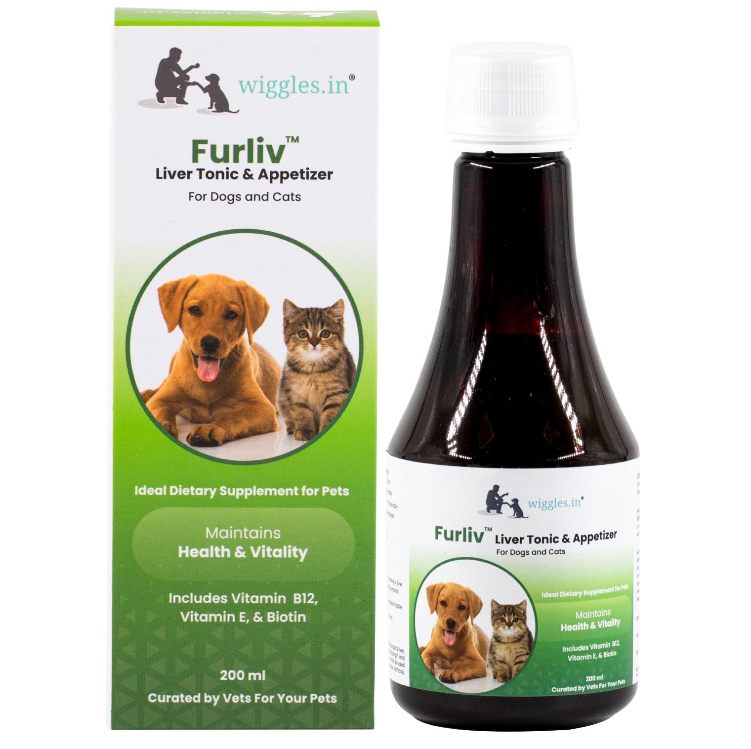     			Furliv Liver Tonic for Dogs Cats Appetite Booster, 200ml - Multivitamin Appetizer Pet Syrup - Rapid Healing, Aids in Digestion, Ensures Growth