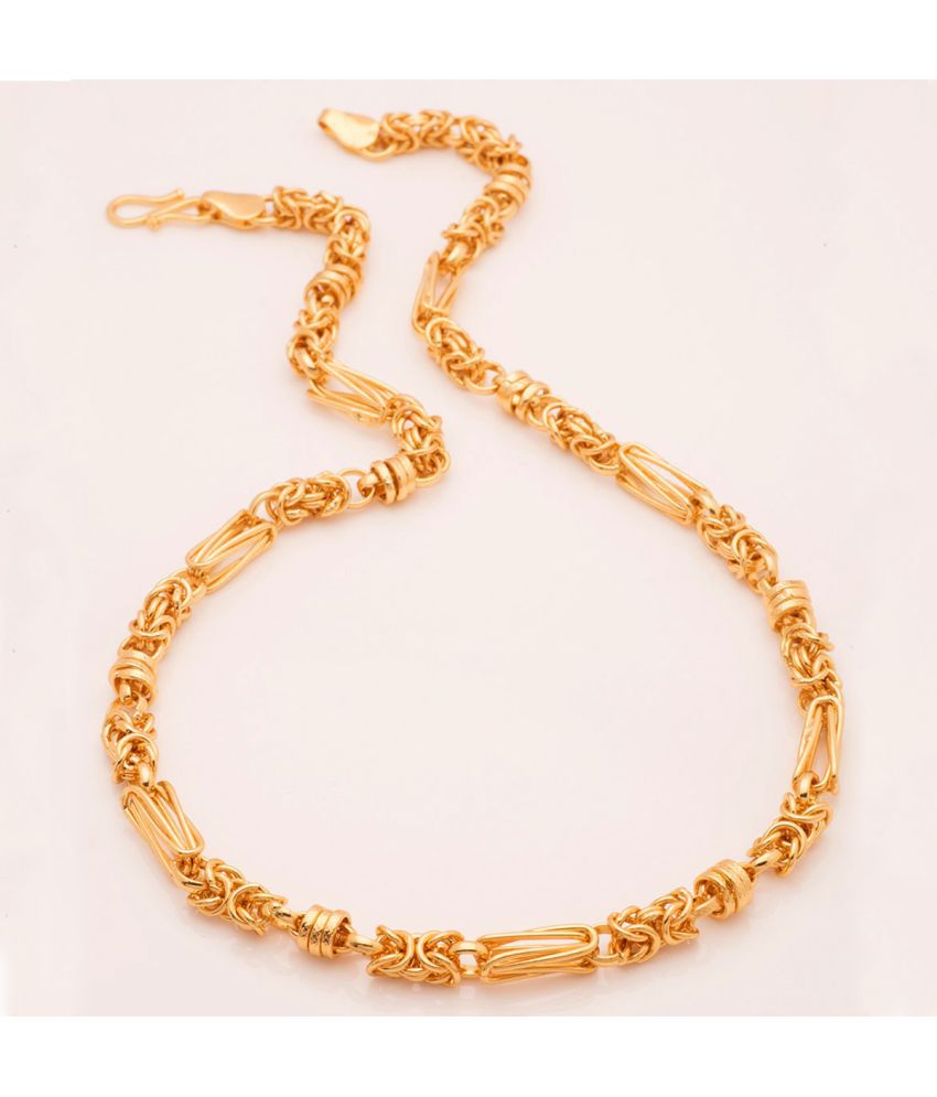     			Fashion Frill Elegant Stylish Gold Plated Metal Chain For Men/Boys