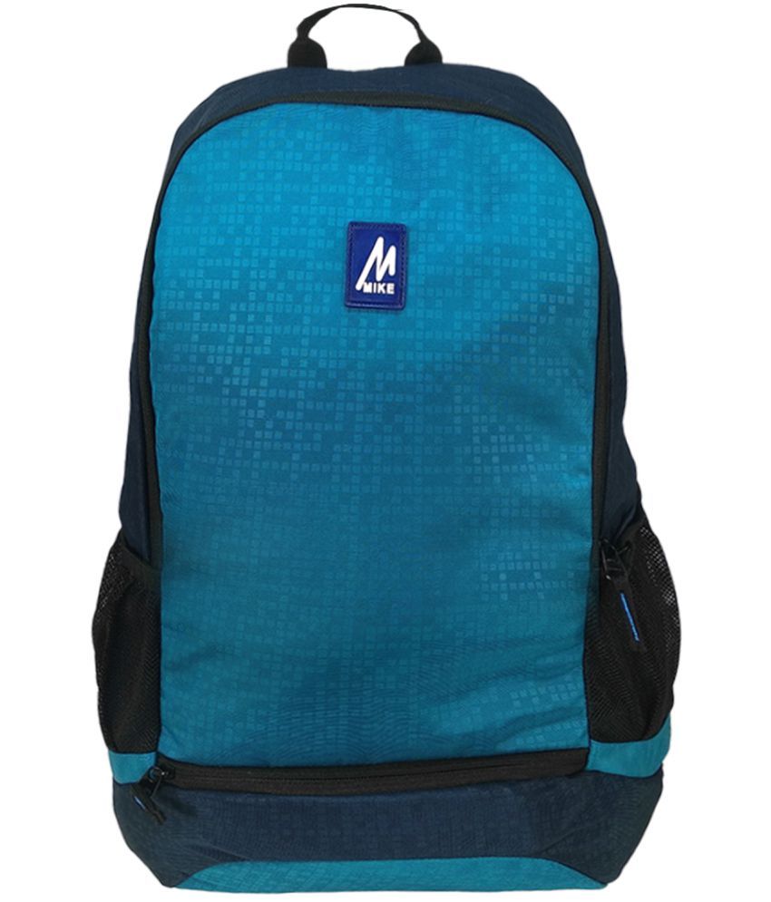     			MIKE 24 Ltrs Blue Polyester College Bag