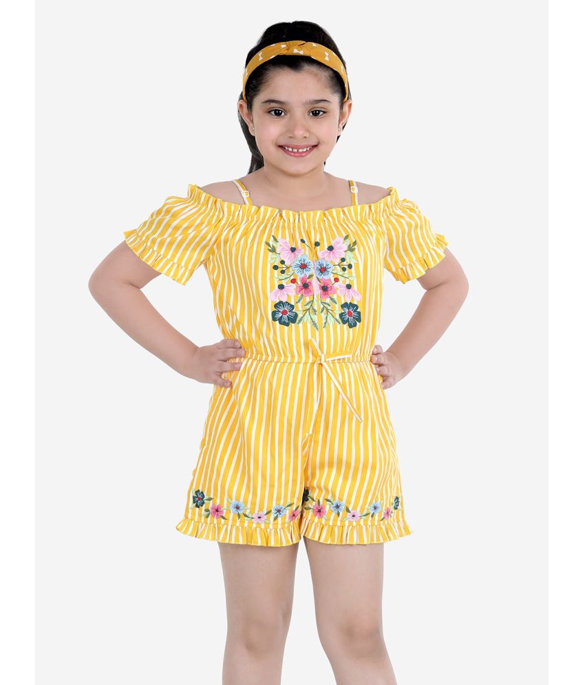     			Naughty Ninos - Yellow Polyester Girls Jumpsuit ( Pack of 1 )