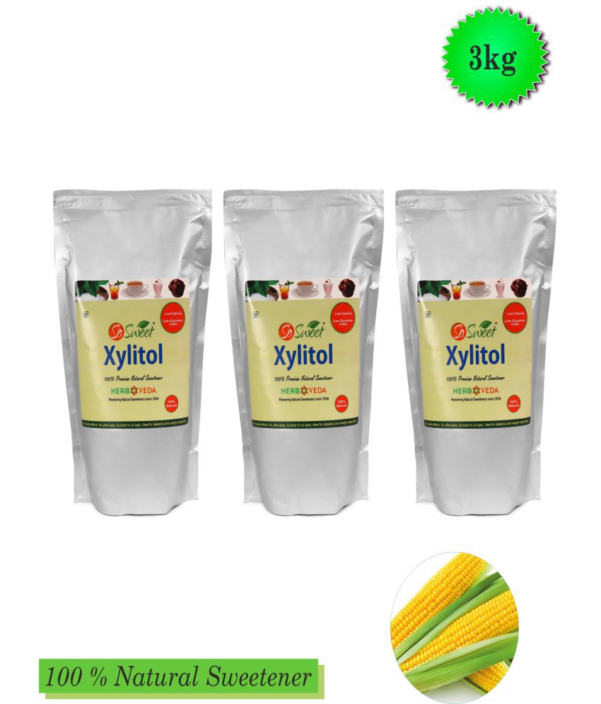 So Sweet Xylitol  Powder -1Kg Sugar Substitute Powder 3 kg Pack of 3