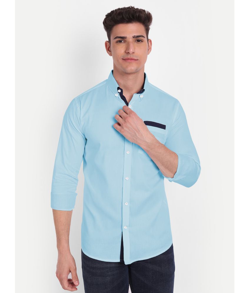     			Vida Loca - Sky Blue Cotton Blend Regular Fit Men's Casual Shirt ( Pack of 1 )